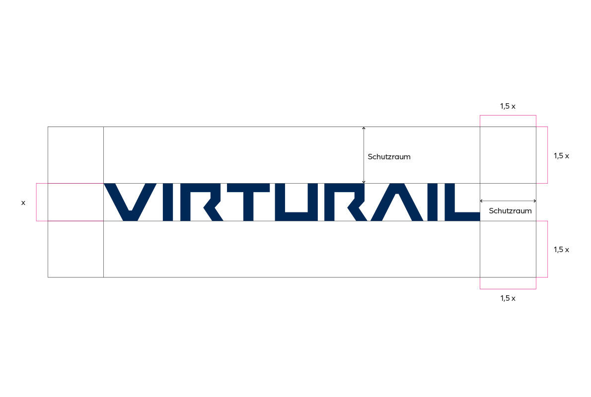 Virturail Corporate Identity Logo