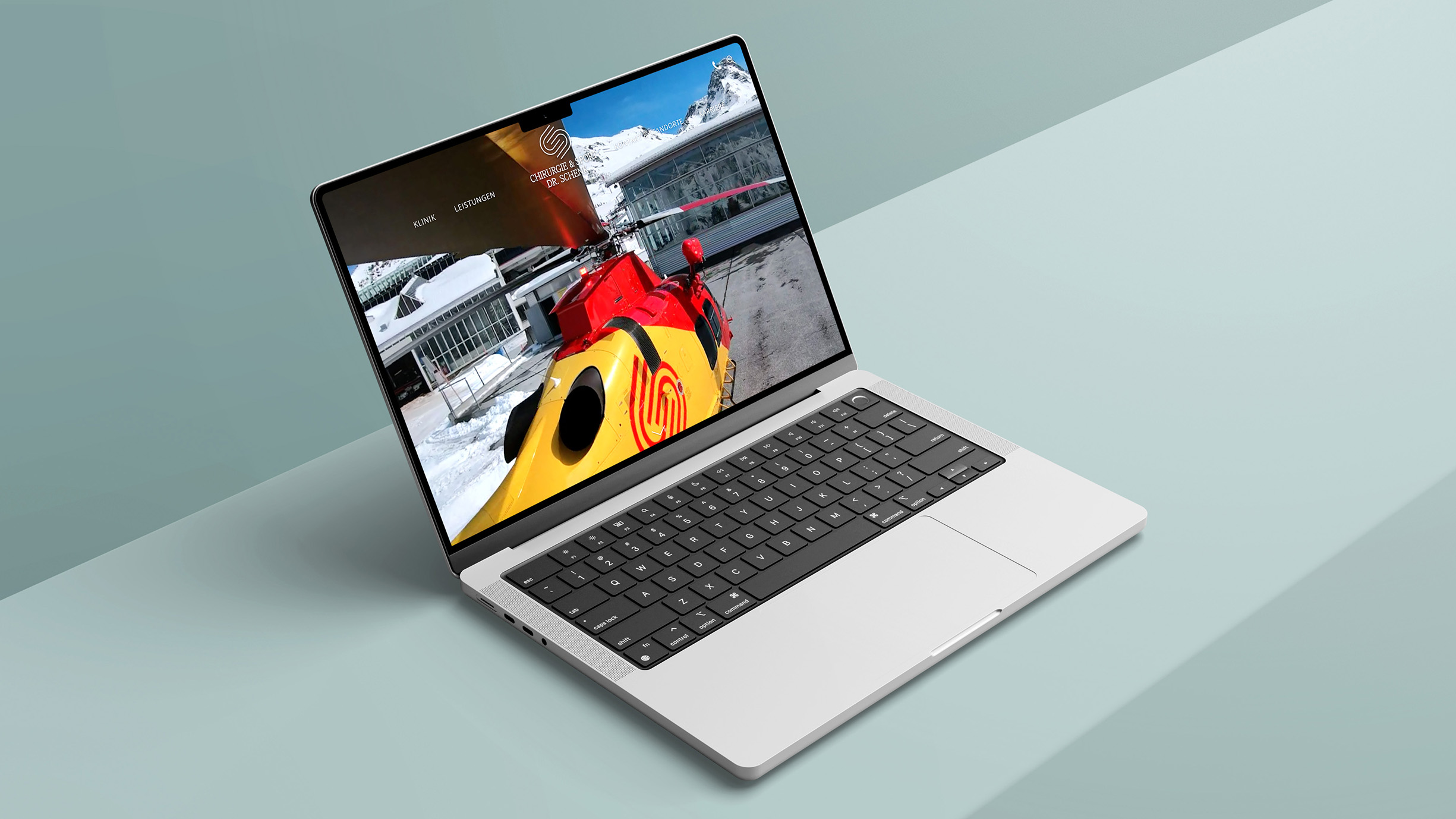 Laptop Mit Geöffnteter Internetseite Von Drschenk Startseite
