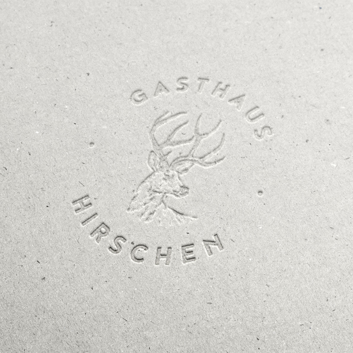 Gasthaus Hirschen Corporate Design Logo Am Karton