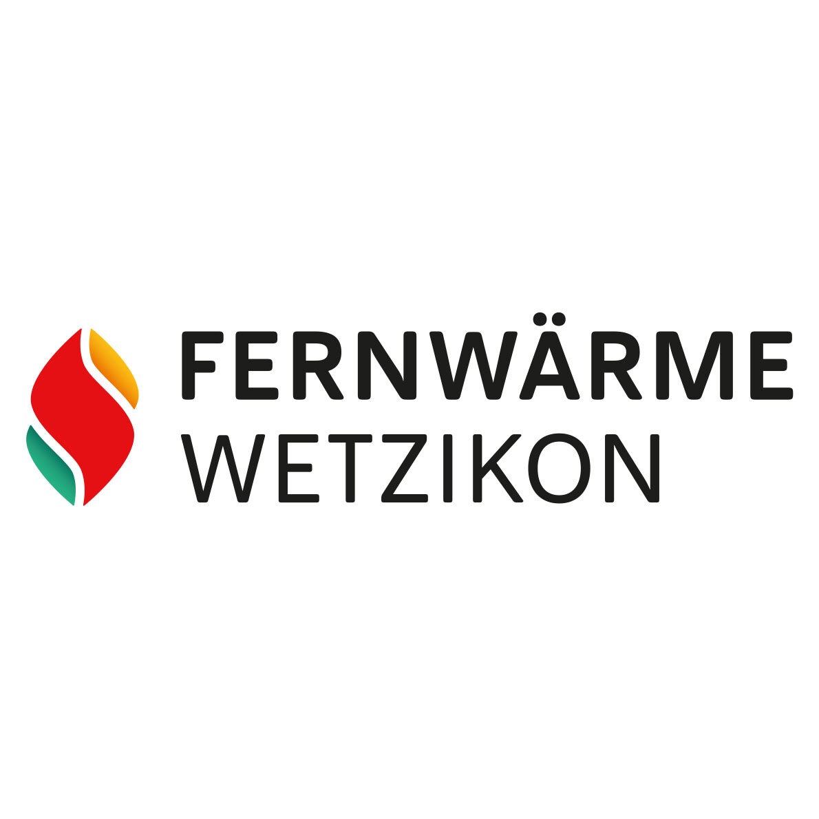 Fernwärme Wetzikon Logo Weißer Hintergrund Quadratisch