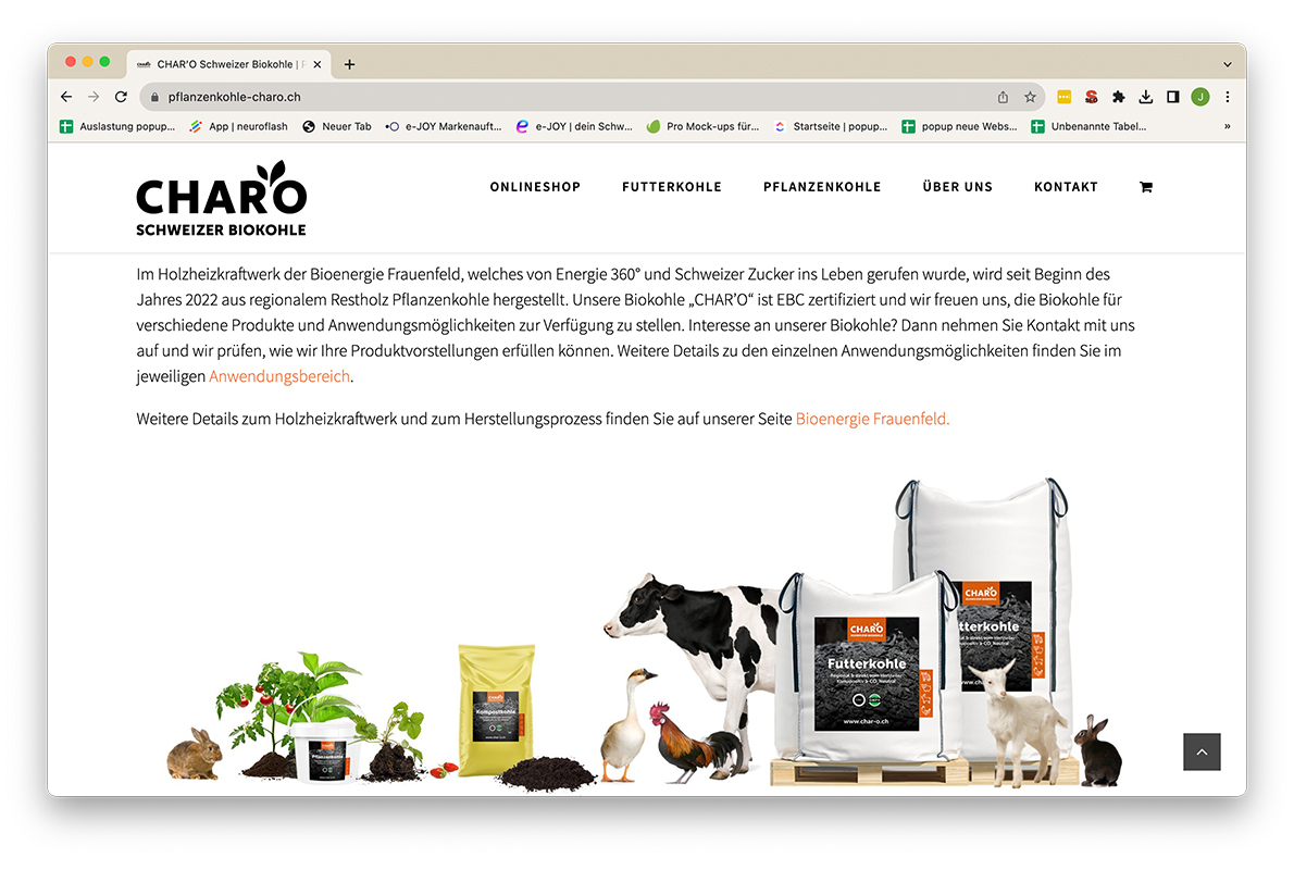 Screenshot Von Char'o Website