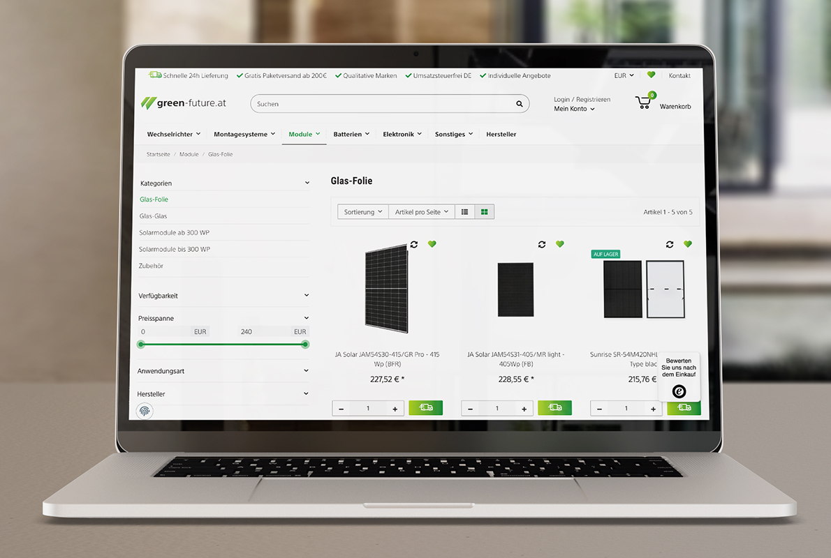 Green Futureat Website Auf Macbook Geöffnet