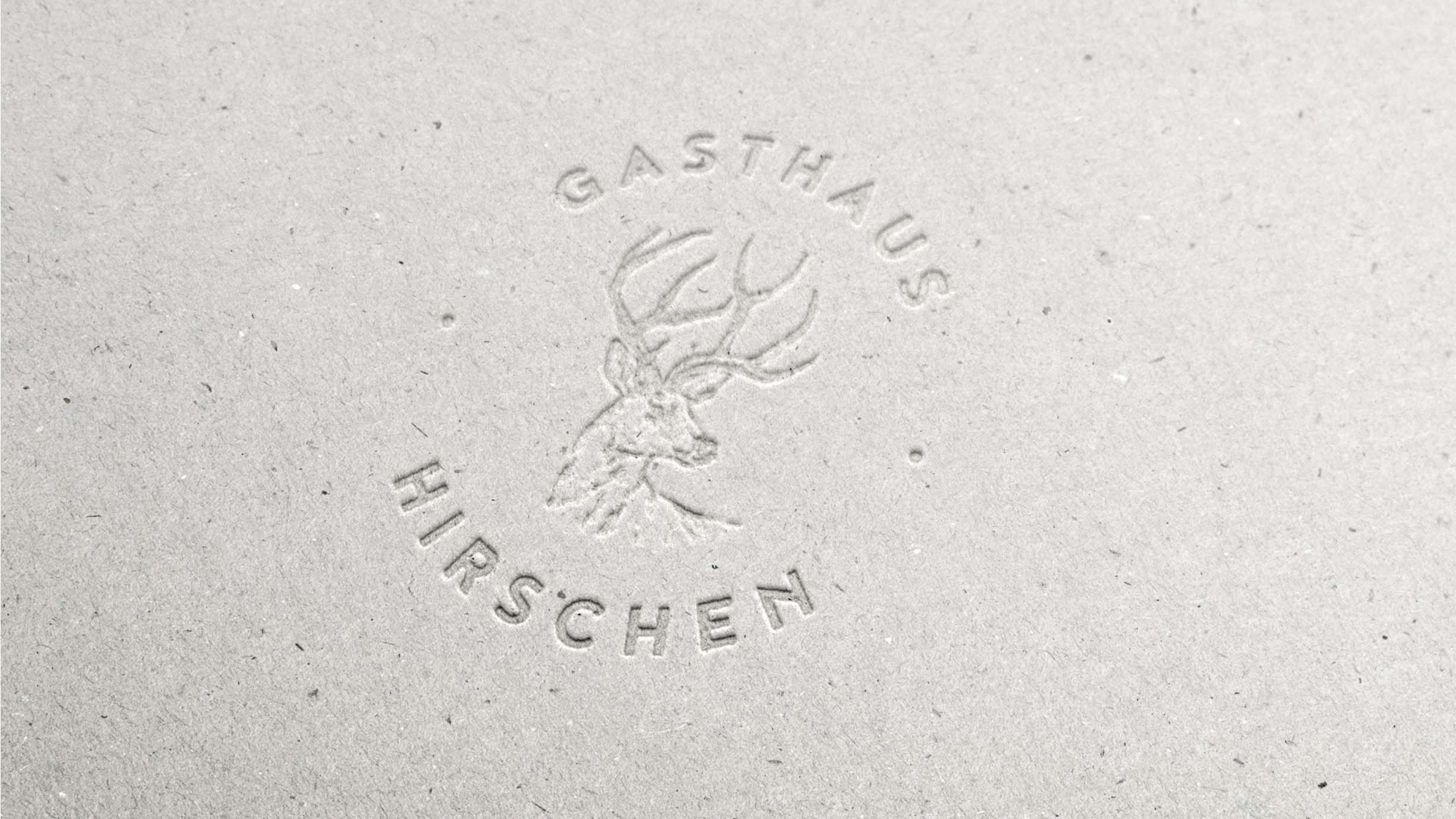 Gasthaus Hirschen - Corporate Design Logo am Karton